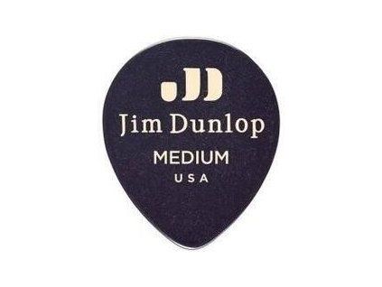 Dunlop 485R-03MD Celluloid Teardrop Black Medium