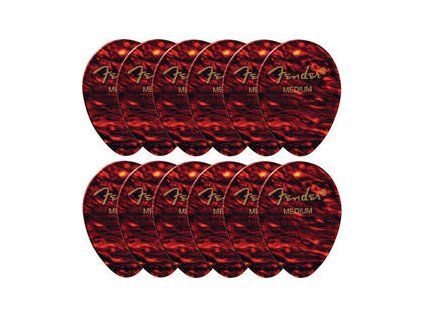 Fender 354 Shape Classic Celluloid Picks Shell Medium 12 Pack