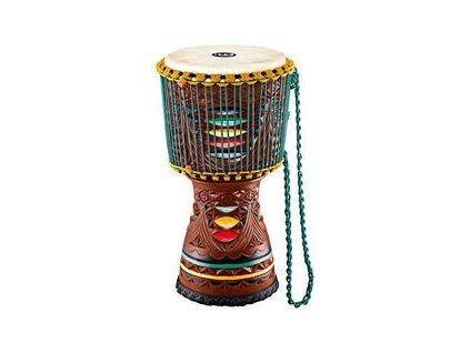 Meinl AE-DJTC2-L Artisan Tongo Carved Djembe Coloured ornamental carving