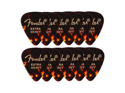 Fender 351 Shape Classic Picks Extra Heavy Tortoise Shell 12 Pack