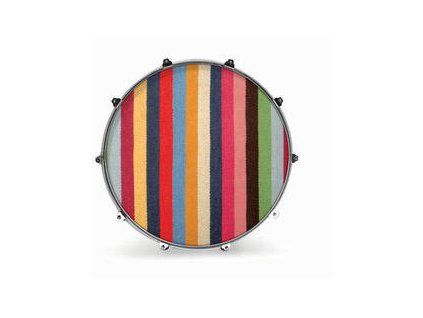 Evans INK24FBRRUG 24" FABRIC STRIPED RUG Resonant Drum Head